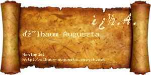 Ölbaum Auguszta névjegykártya